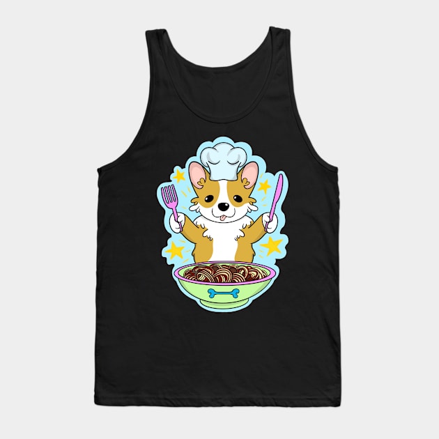 Cute Chef Corgi Tank Top by IhateDumplings